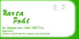 marta pohl business card